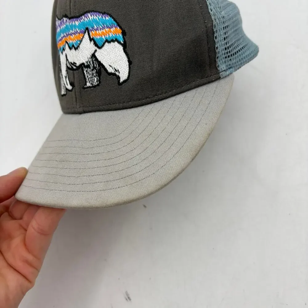 Patagonia Fitz Roy Bear Midcrown Mesh Snapback Trucker Hat Kids Youth Granola